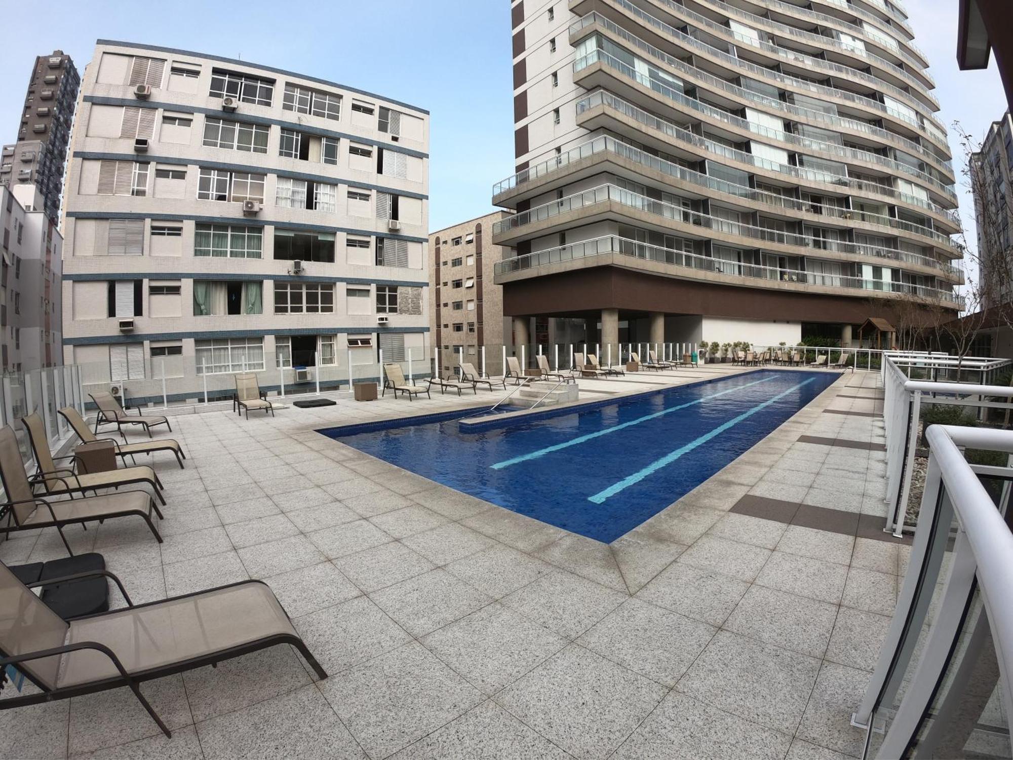 Apartamento Book Santos Unlimited 817 Elegancia Vista Mar Exterior foto